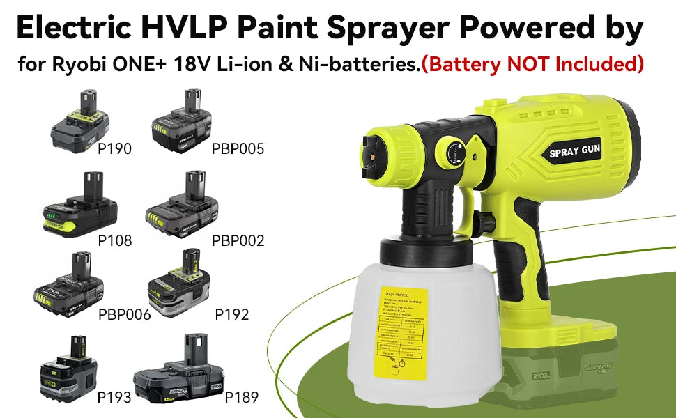 CCG - 200W Cordless HVLP Paint Sprayer