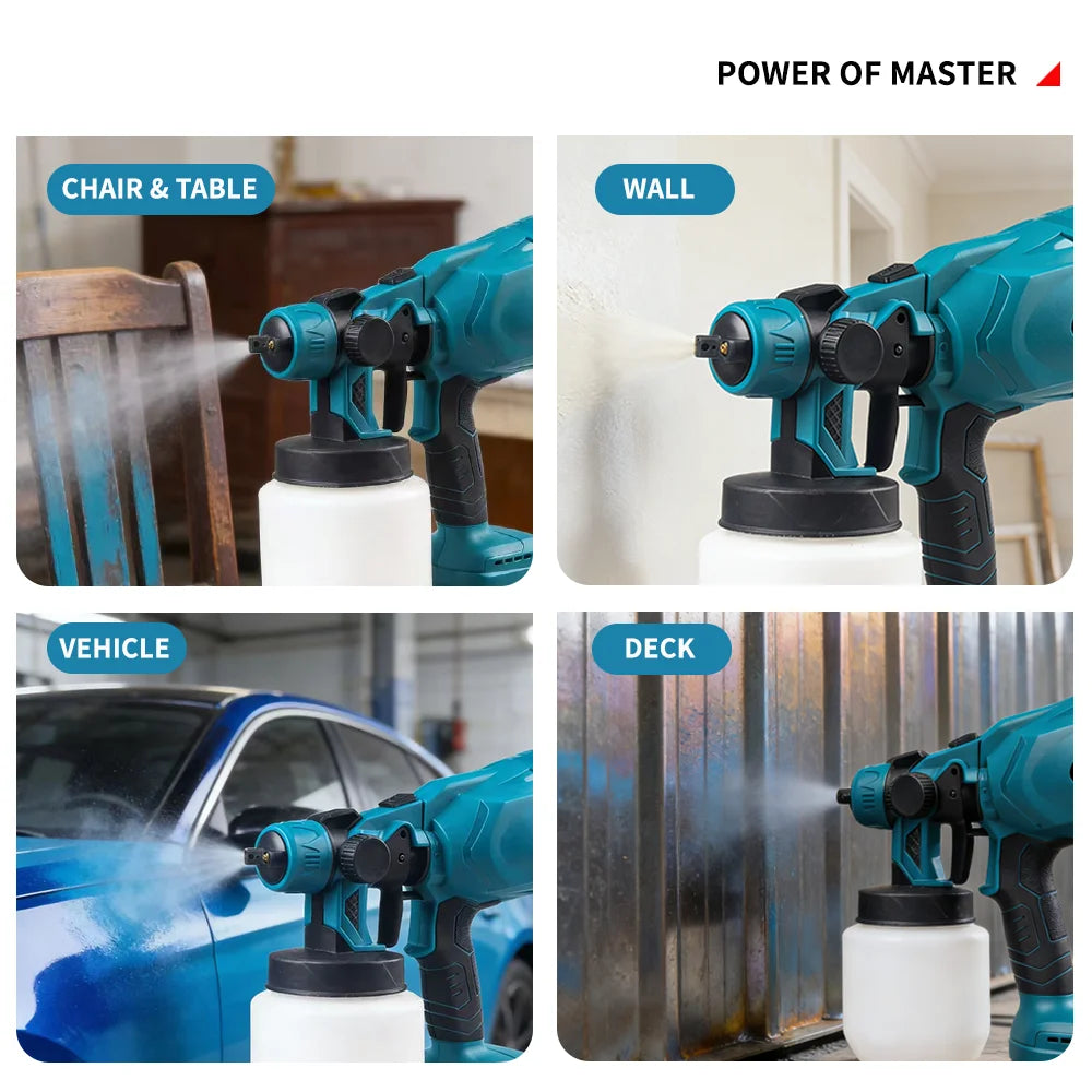 CCG - Cordless Paint Spray Gun 18V Battery Portable Electric Rechargeable Sprayer