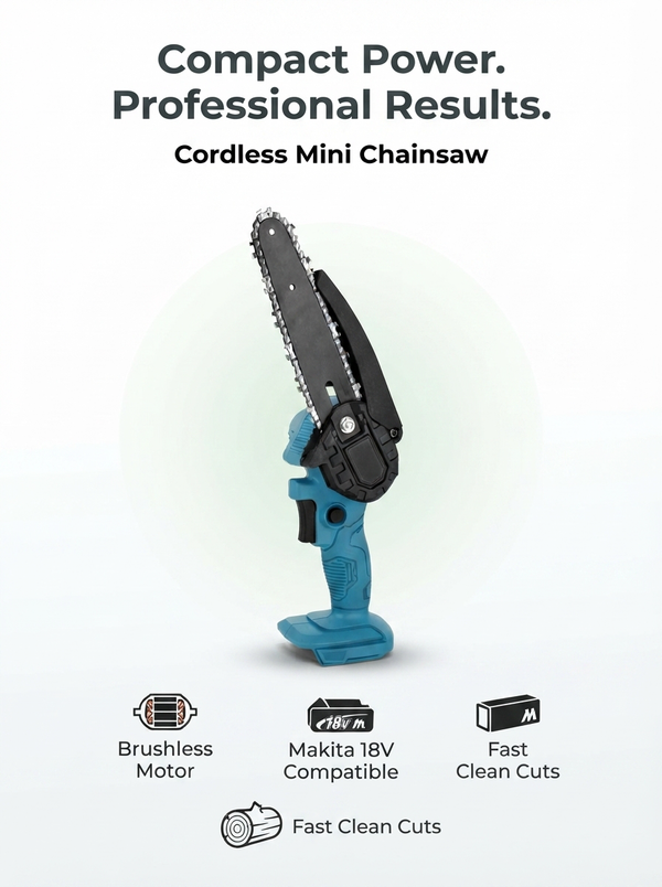CleanCut™ Cordless Mini Pruning Chainsaw