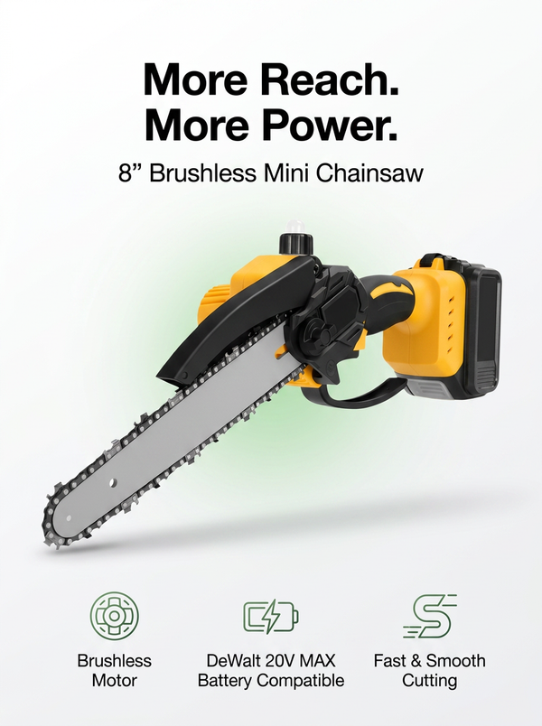 CleanCut™ Mini Electric Chainsaw (8-inch)