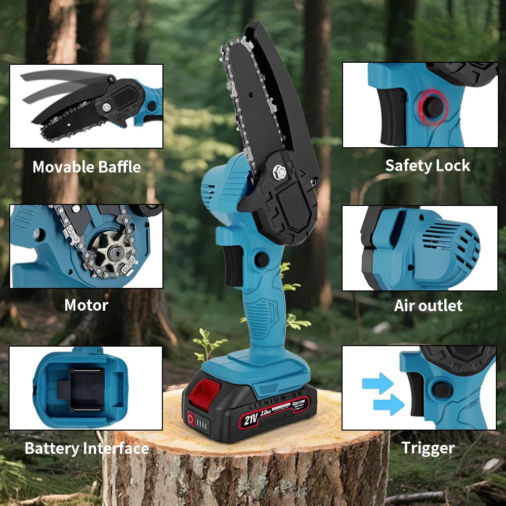 CCG - Professional Cordless 4/6 Inch Electric Chainsaw Woodworking