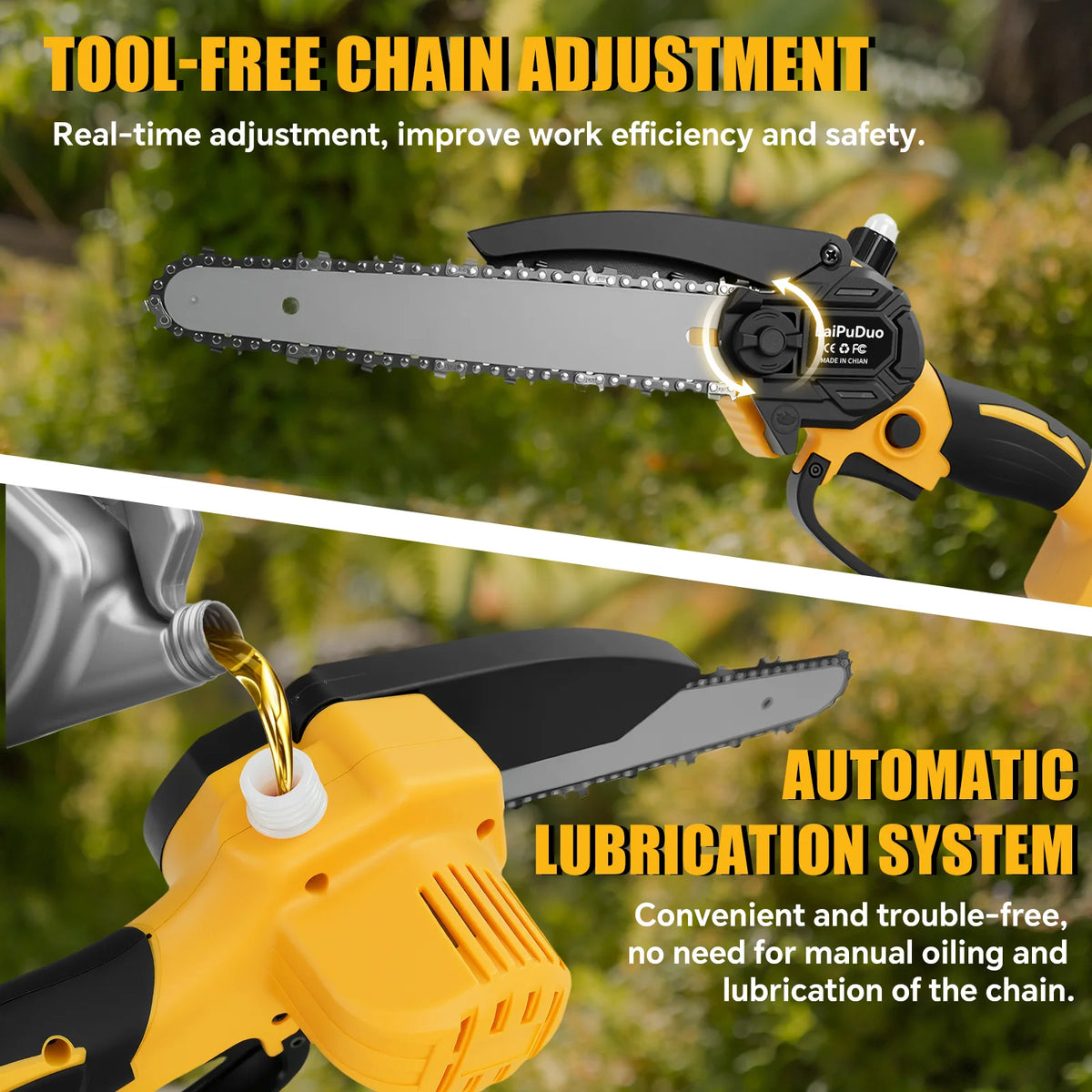 CCG - 8 Inch Mini Electric Chainsaw Brushless Handheld Power Chain Saw