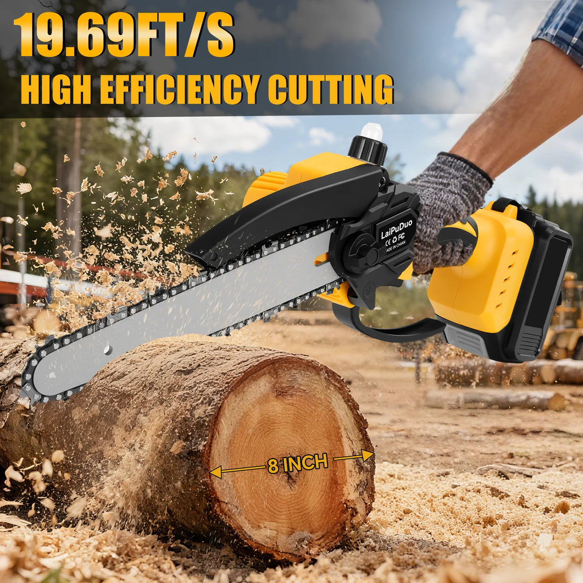 CCG - 8 Inch Mini Electric Chainsaw Brushless Handheld Power Chain Saw