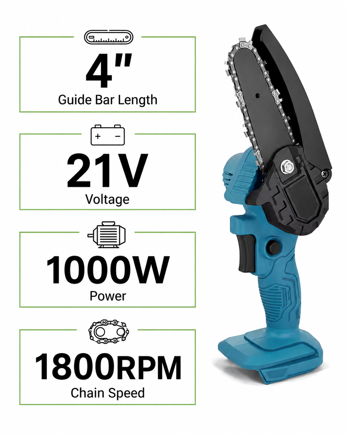 CleanCut™ Cordless Mini Pruning Chainsaw