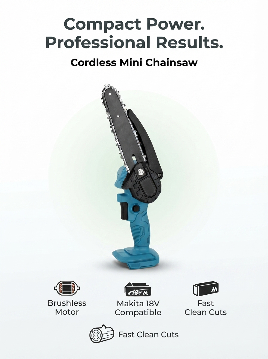 CleanCut™ Cordless Mini Pruning Chainsaw