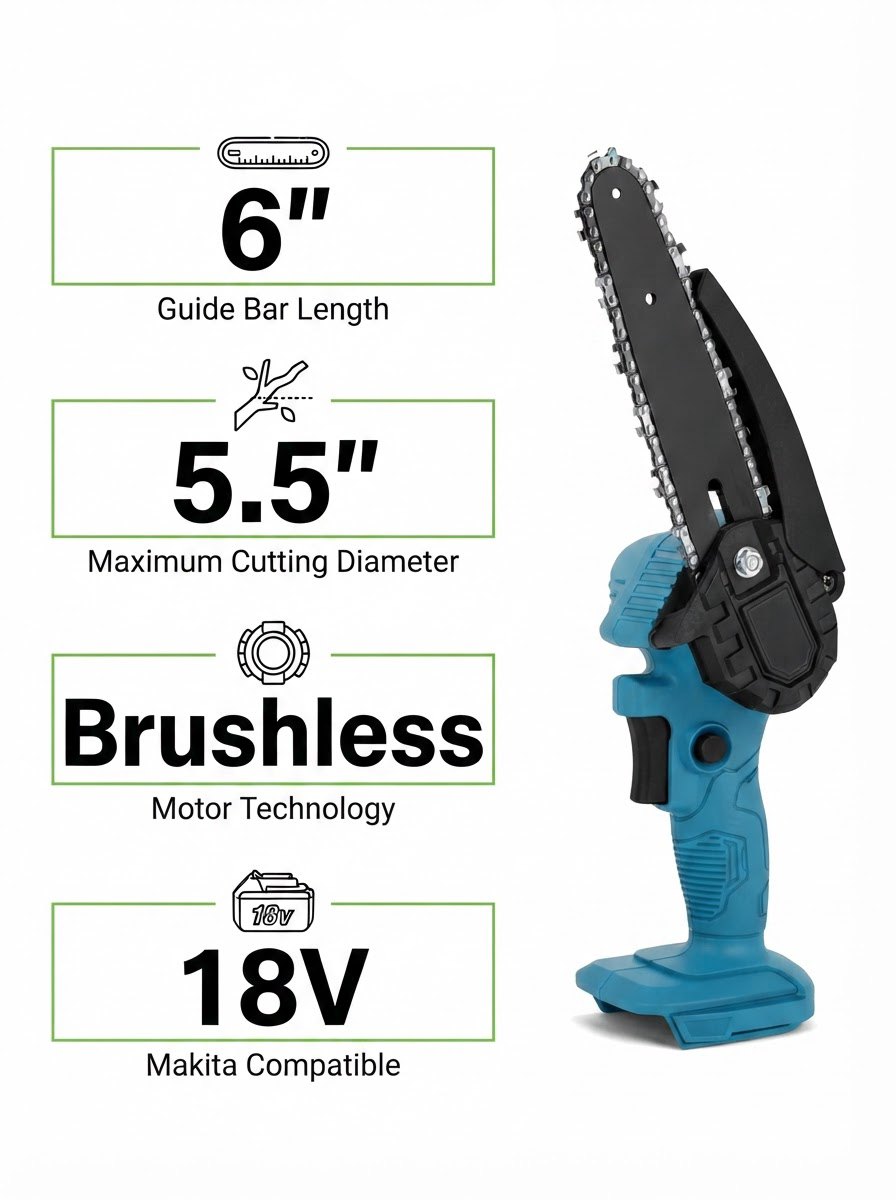 CleanCut™ Cordless Mini Pruning Chainsaw