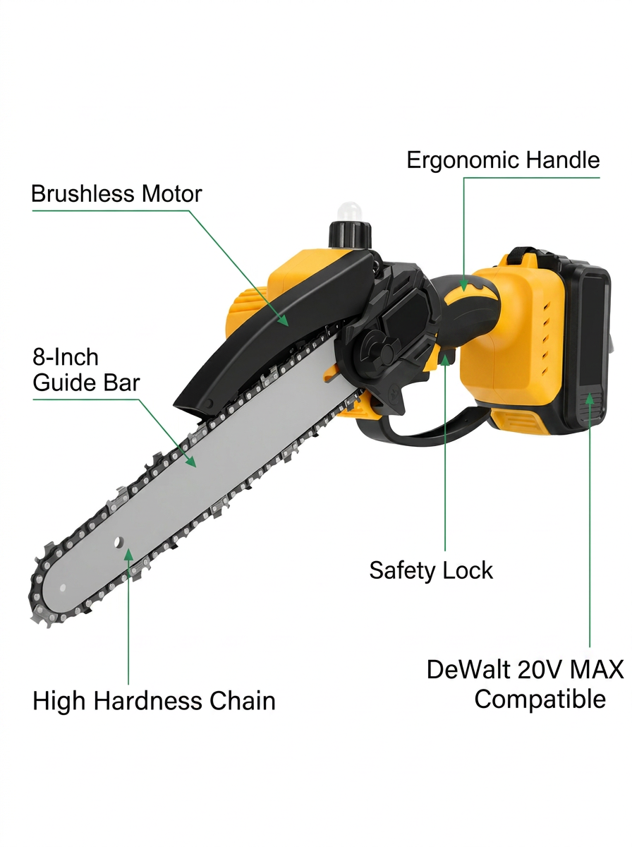 CleanCut™ Mini Electric Chainsaw (8-inch)