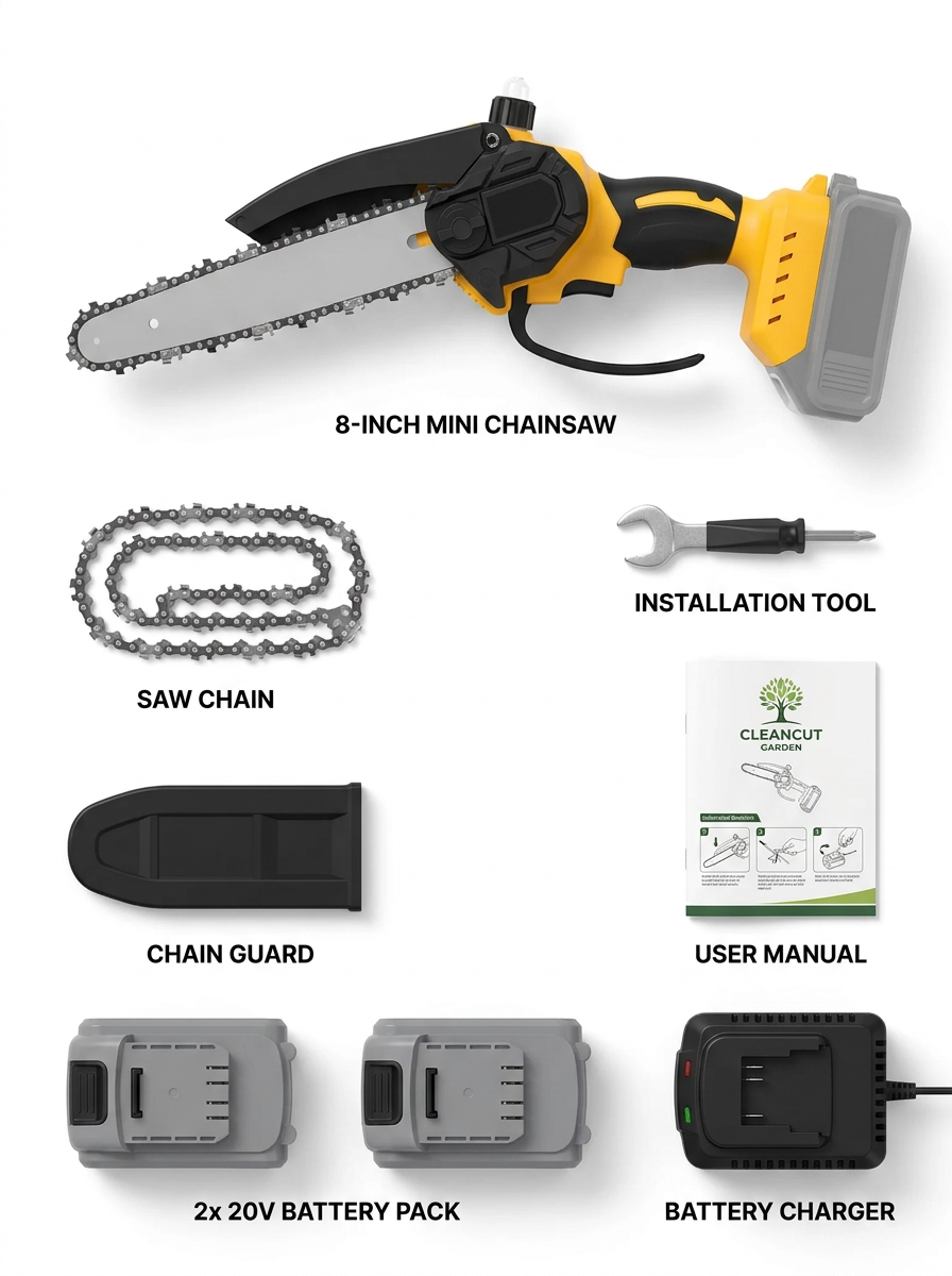 CleanCut™ Mini Electric Chainsaw (8-inch)
