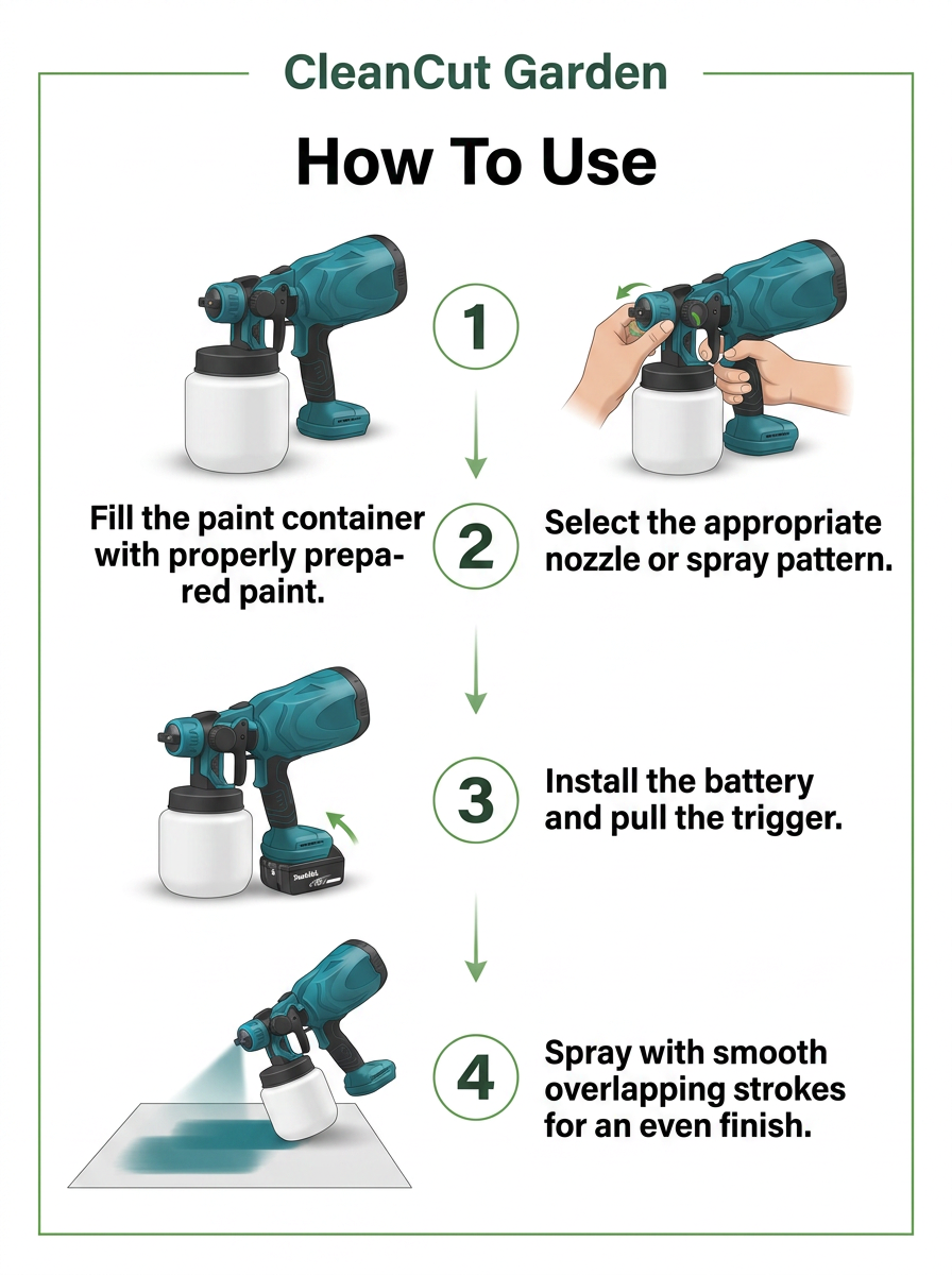 CleanCut™ Cordless Paint Spray Gun