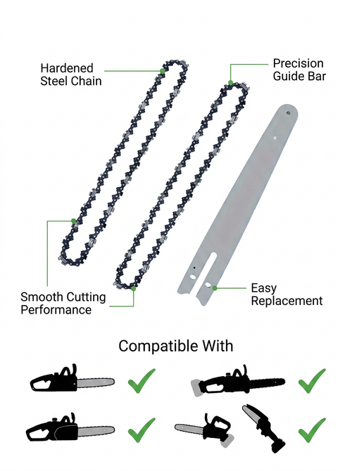 CleanCut™ Blade Steel Chain Set (8 Inch)