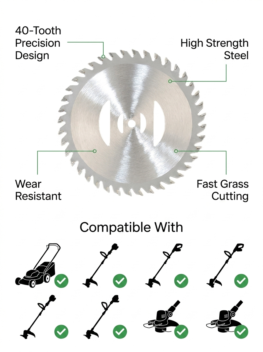 CleanCut™ Grass Trimmer Replacement Blade (40 Teeth)