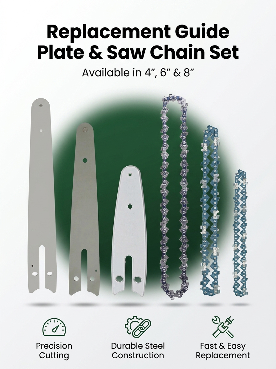 CleanCut™ Guide Plate And Saw Chain Set (4"/6"/8")